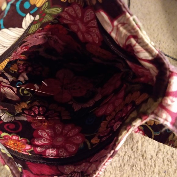 VERA BRADLEY - MOD FLORAL PINK PATTERN - SHOULDER BAG - USED CONDITION - Picture 6 of 7